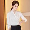Women's V-Neck Long-Sleeve Blouse