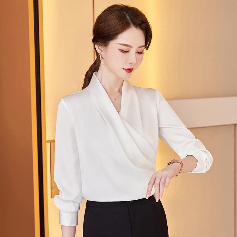 Women's V-Neck Long-Sleeve Blouse