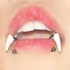 Fashionable Punk Fangs Lip Rings Resin Horseshoe Barbell Fashion Lip Clip Suitable for Statement at Parties and Event