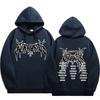 Stray Kids dominATE Death Metal Discography Hoodie,Stray Kids 2025 Stray Kids Full Song Tracklist with Metal Wing Frame, Oversized K‑Pop Fan Pullover