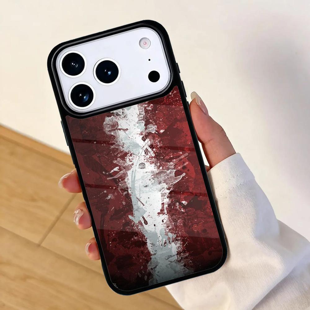 Lettland Flagge DRUCK Handyhülle für IPhone 17 AIR 16pro Max 15 14 13 12 11 Stoßfängerhülle