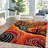 Australian Aboriginal Style 139 Floor Rug Office Rug Perfect for Study room Decorate room Entryway Dormitory Antislip Carpet Anime Office Decor