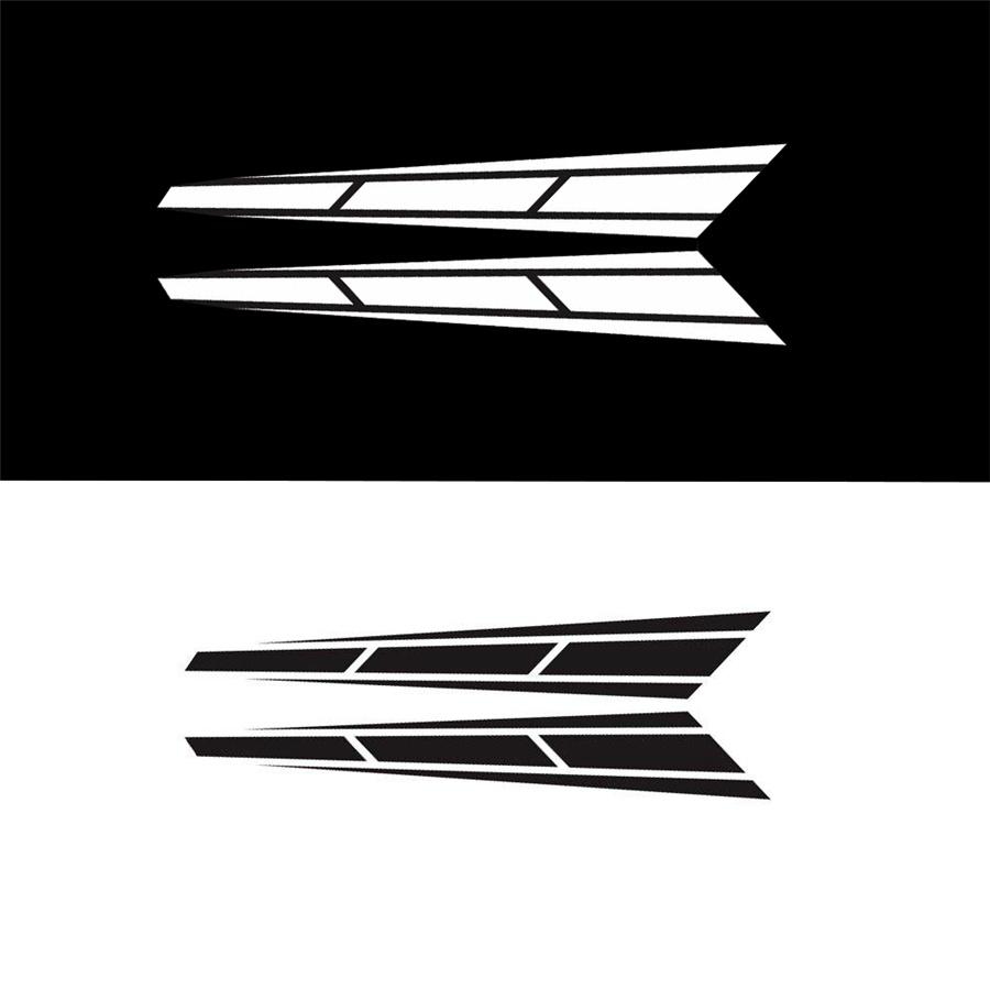 2Pcs Auto Front Hood Car Sticker Racing Stripes Graphics Decal Accessories
