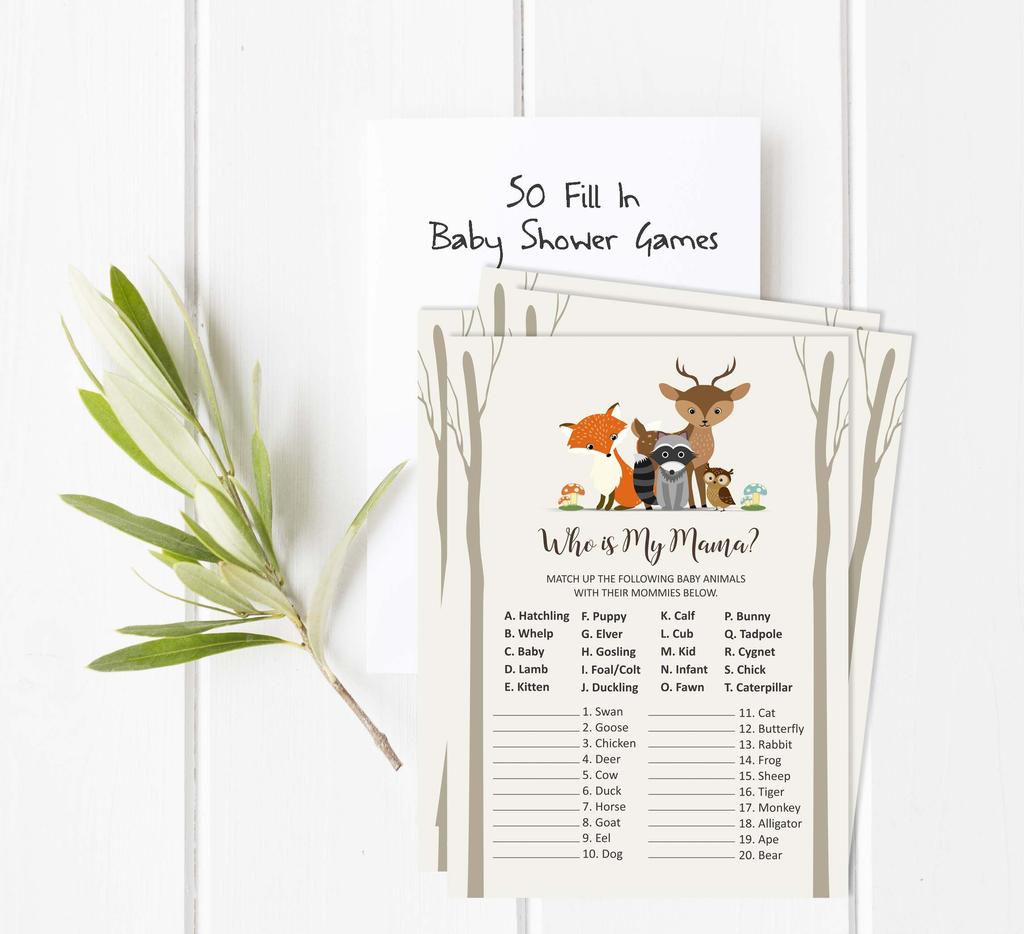 Inkdotpot 50A  Advice CardsA  For Baby Shower Game Gender Neutral Advice For New Mom & Dad Jungle Animals Boy Or GirlA  Party