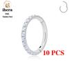 1/10 Stück Edelstahl Rund Nasenring CZ Scharnier Septum Clicker Herz Ohrring Creole Ohr Tragus Knorpel Daith Piercing Schmuck