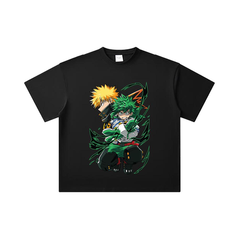 260 GSM Double Yarn 32 Count 100% Cotton My Hero Academia V21 Print Unisex Heavy Cotton T Shirt