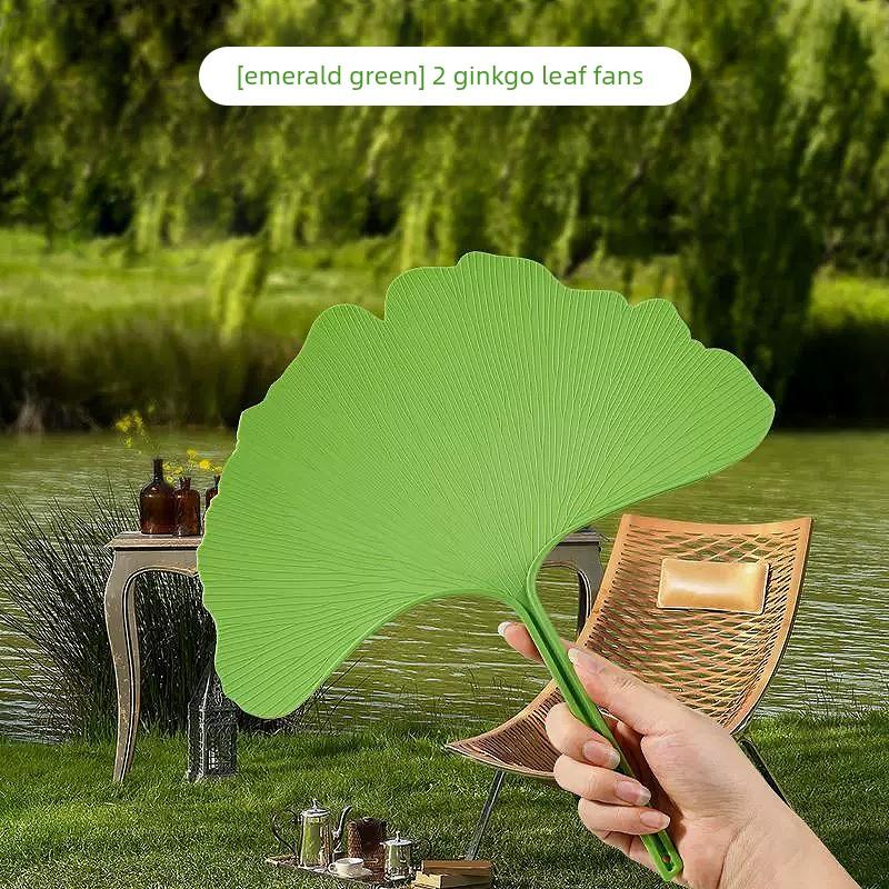 Ginkgo Leaf Fan, Portable Hand-Held Fan, Large Size, 2026 New Model, Easy to Carry, Stylish, Cool and Durable, Anti-Fall Palm Leaf Fan