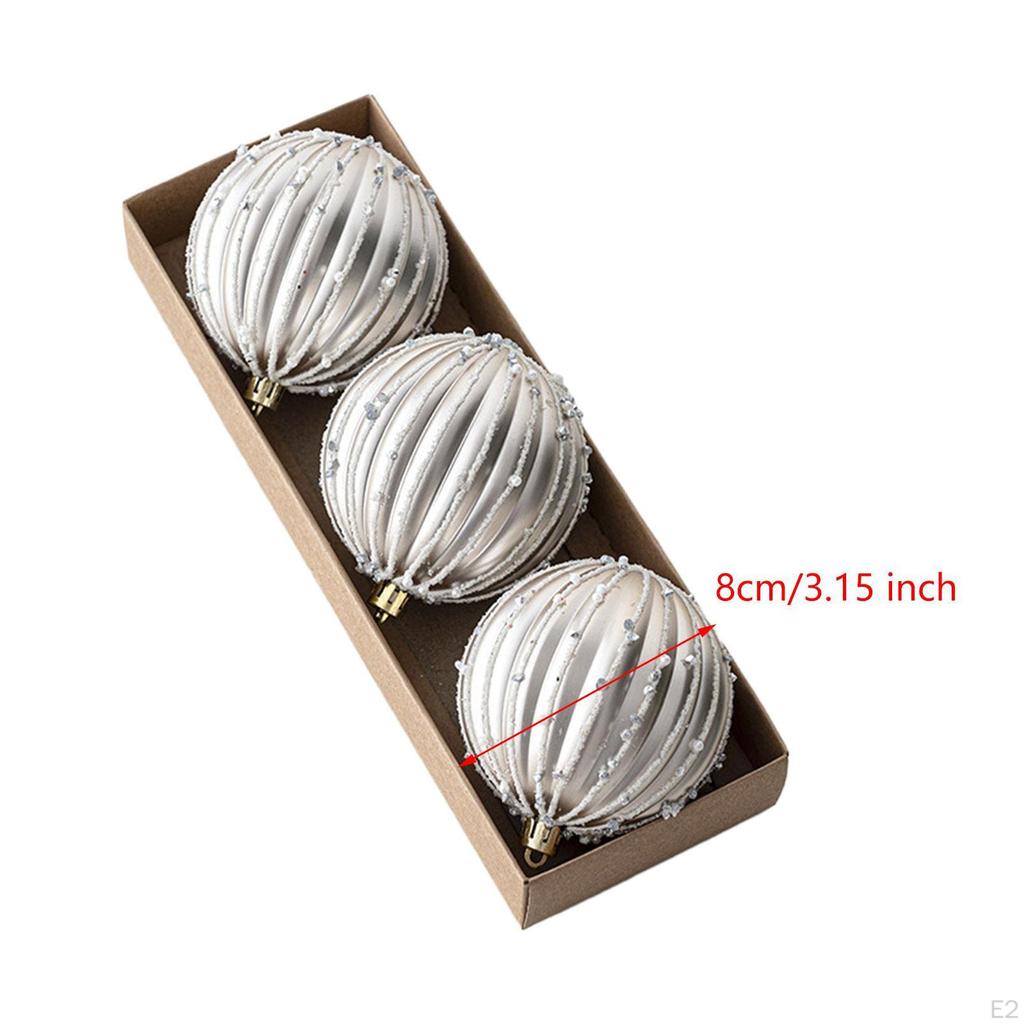 3Pcs Christmas Ball Ornaments Tree Hanging DIY Party Favor