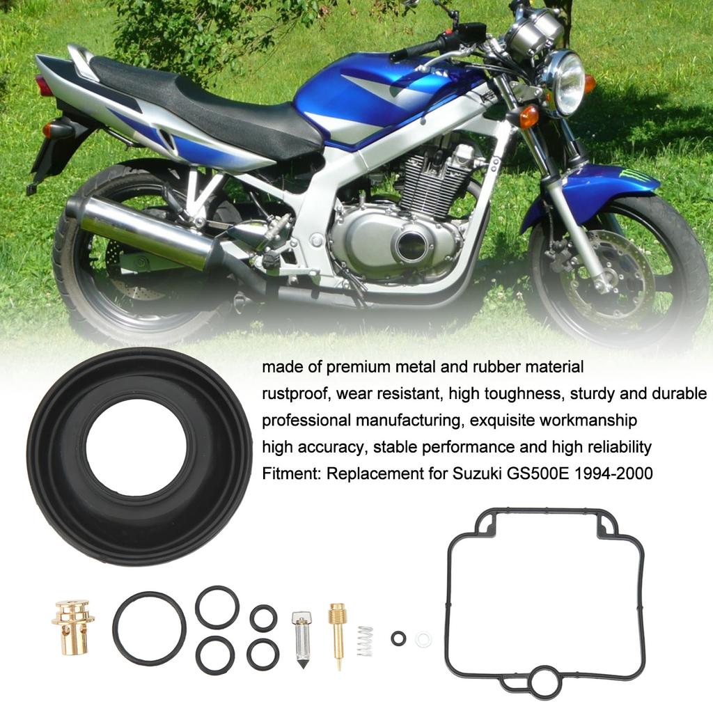 2 Set Carburetor Repair Kit Motorcycle Carb Rebuild Set Replacement for Suzuki GS500E 1994‑2000