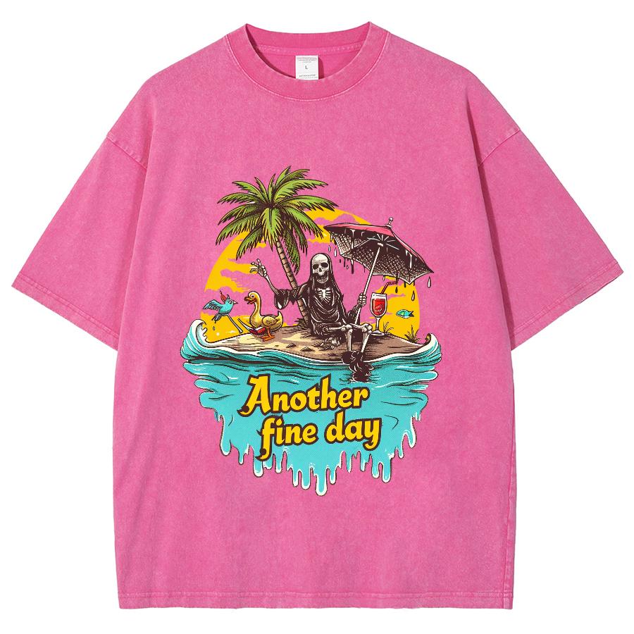 

Летняя женская футболка в стиле ретро с принтом черепа на пляже и кокосовой пальмы, хлопковая свободная, удобная, с коротким рукавом, модная 3XL