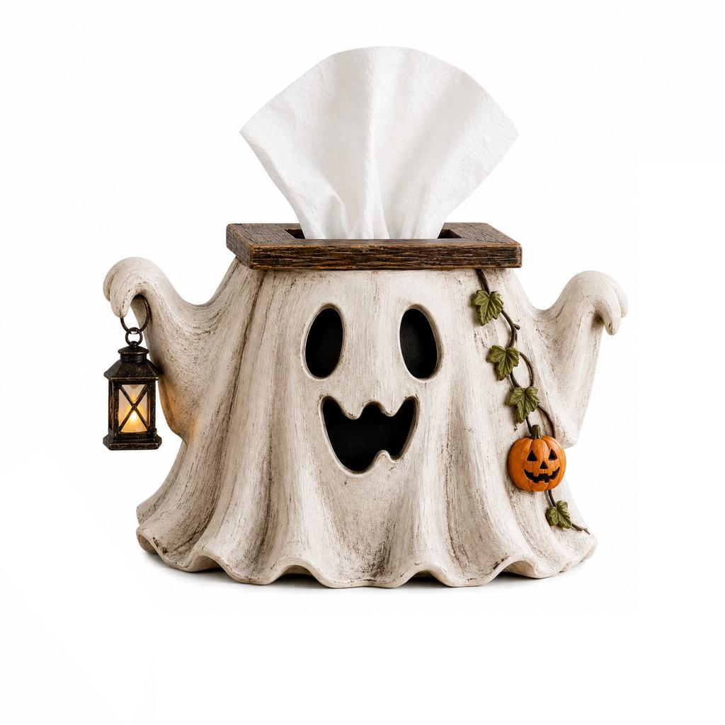 Halloween Tissueboxhoes - Grappige Gezicht Servethouder voor Badkamer, Keuken en Feestdecoratie