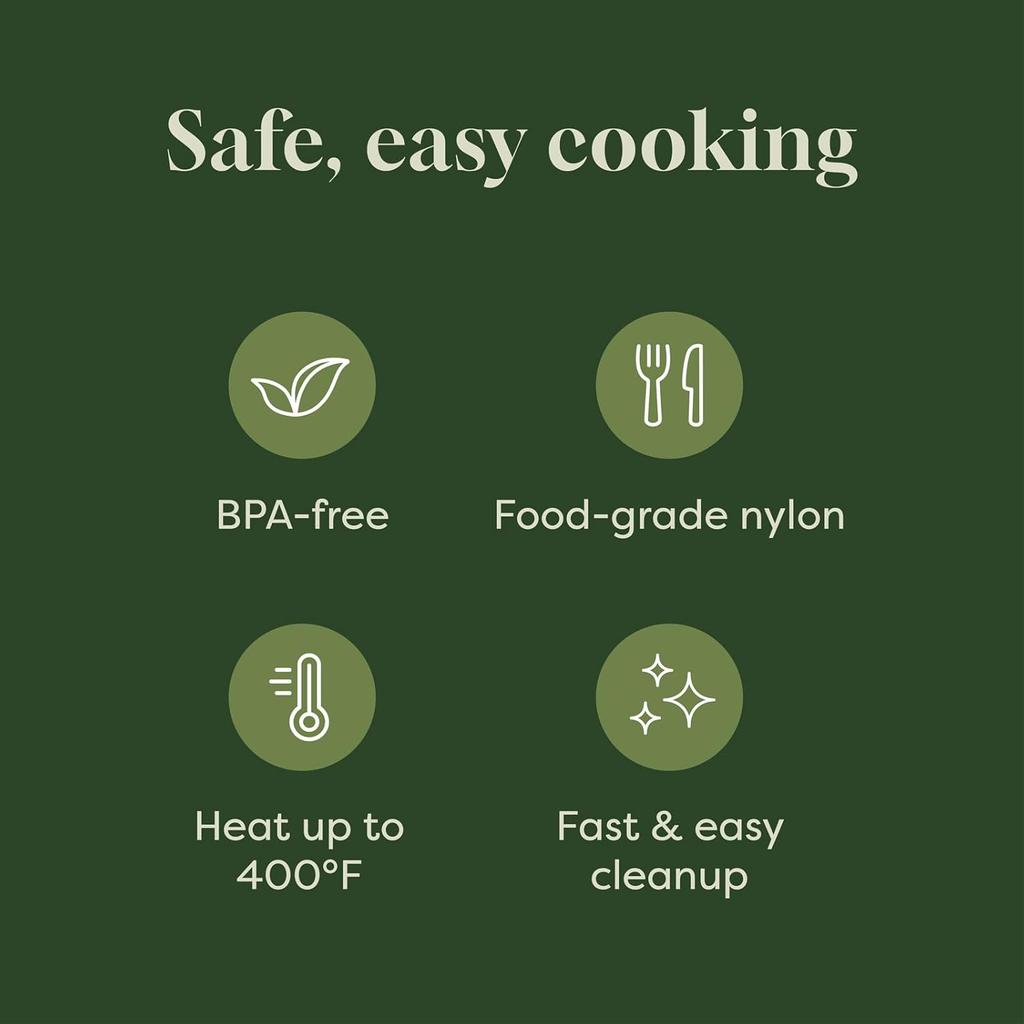 Slow Cooker Liners, Disposable Oval Large Size 13" x 21", 12 Count, Fits 3-8 Quart Pot Cooking Bags for Easy Cleanup, Food Safe & Leak-Proof