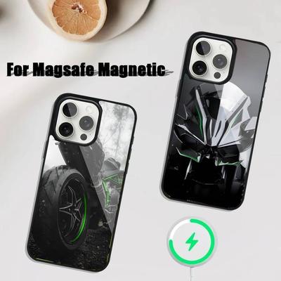 Cool Motorcycle H2R K-Kawasakies-S Case iPhone 17,16,15,14,13,12,11,Pro,Max,Plus,Mini,SE4,E Magnetic Magsafe Wireless Charging
