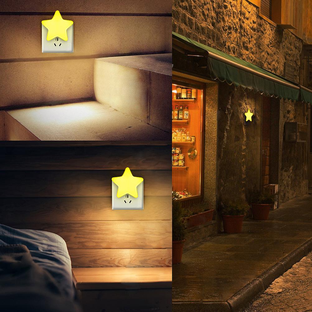1 piece of star shaped light controlled night light (yellow) European standard