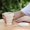 Silicone folding travel water cup outdoor water cup easy to carry water cup candy color