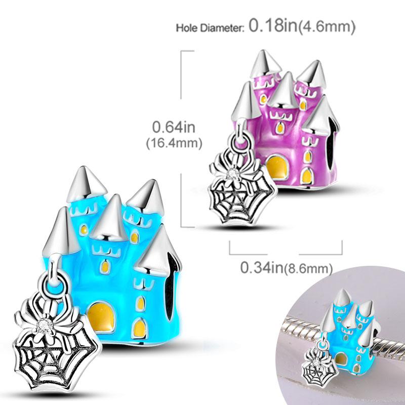 New Copper Halloween Skull Pumpkin Charm Bead Fit Original Pendant Bracelet Diy Halloween Holiday Decoration Souvenirs