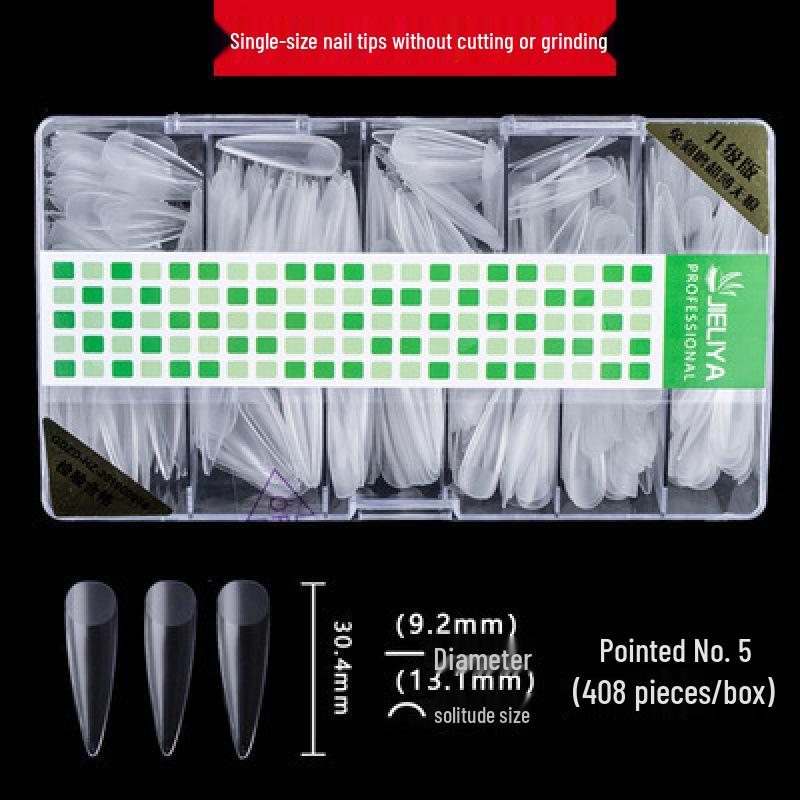 Single Number Frosted Ultra-Thin Nail Tips - Small Size, Traceless, Refillable, Half/Full Stick, Free Carving.