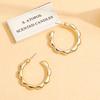 European and American Acrylic Gold-plated Stud Earrings Jewelry Personalized Fashion High Sense Gold Creative Circle Set