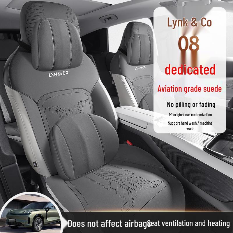 Lynk 08 Universal Suede Car Seat Cushion, Ventilated & Half-Wrap Design for All Seasons