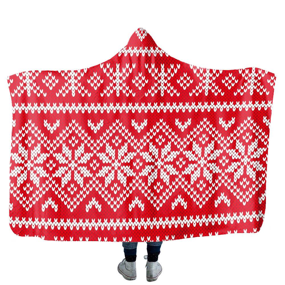 Customizable Casual Hooded Cloak, Flannel Lamb Wool, Polyester Custom-made Pictures Striped Plaid Solid Color Fonts
