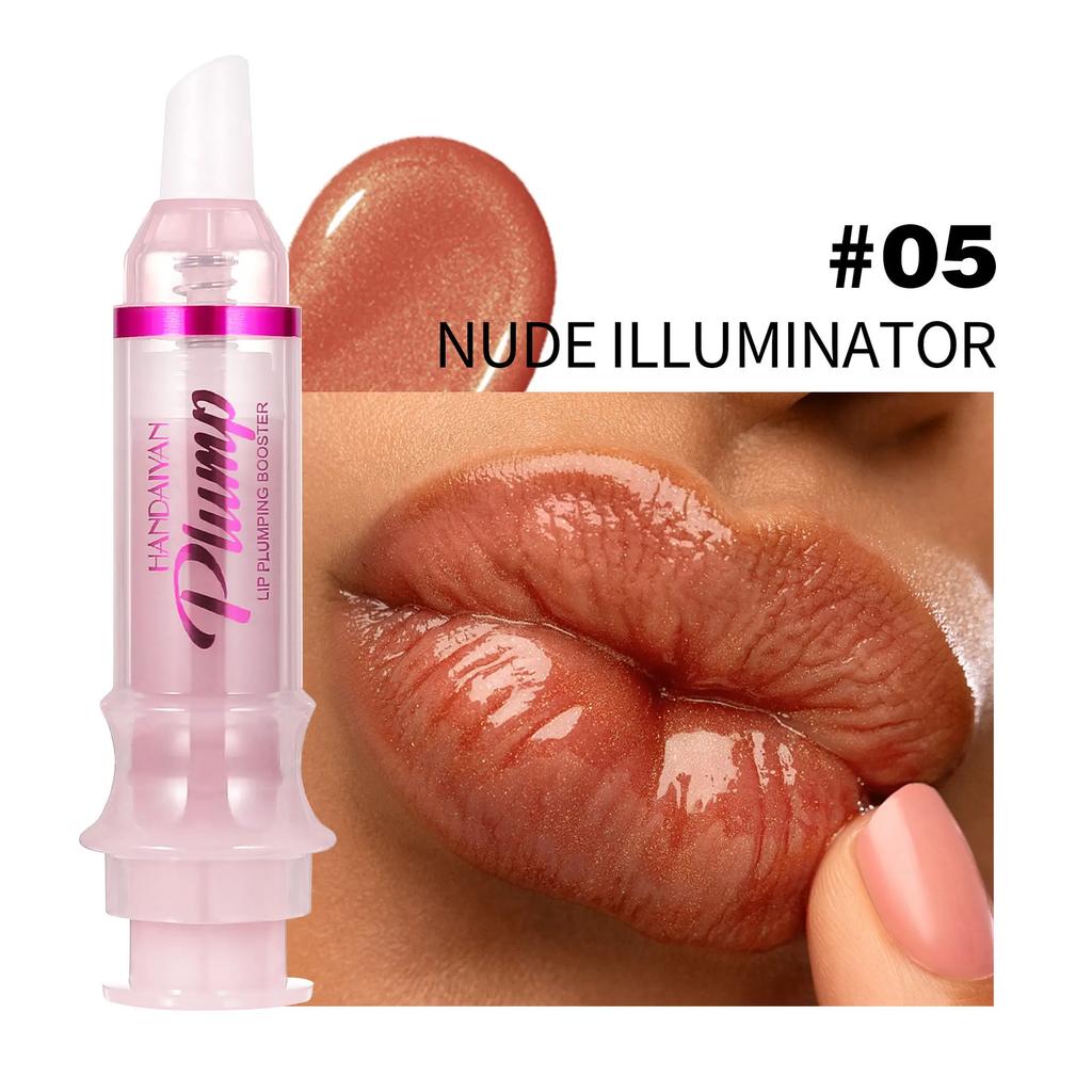 HANDAIYAN Lip Plumping Booster High Shine Lip Plumper Lip Oil Needle Tube Lip Gloss Lip Balm Extreme Volume Lip Tint Makeups