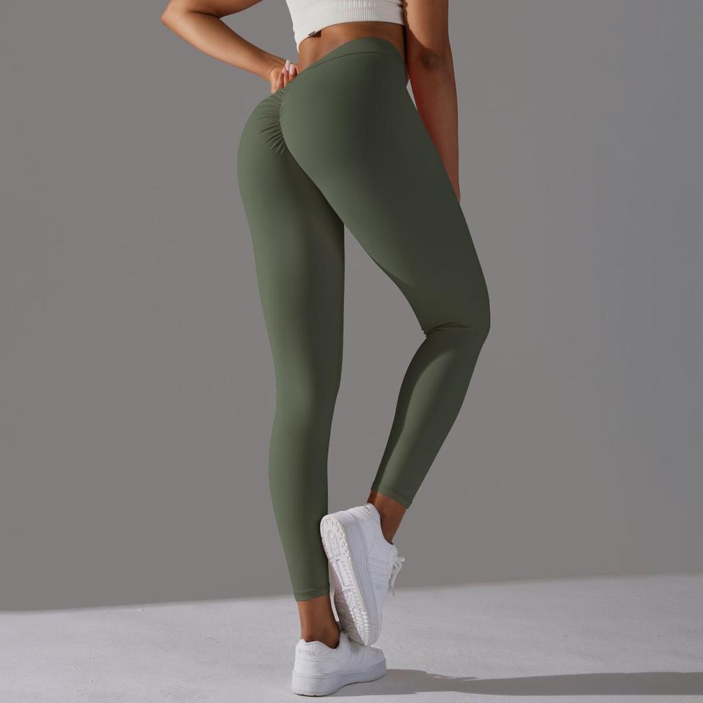 Naked, Skin Friendly, Hip Lifting Yoga Pants With No Awkward Lines, Leggings, High Waisted, Elastic Fitness Pants, Women's Cropped Pants