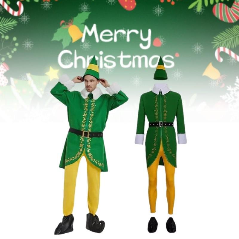 Festive Green Christmas Elf Outfit For Adults Cosplay Perfect For Halloween Events