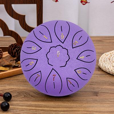 6-Inch Steel Tongue Drum with Mallets Note Stickers Stand 11 Notes Meditation Yoga Sound Therapy Hand Pan Drum Musical Percussion Instrument