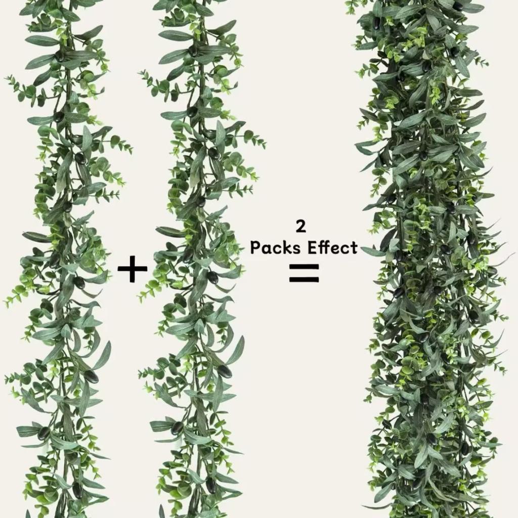 1.8M Artificial Olive Berries And= Leaves, Suitable For Home Landscaping And Decorative Purposes.
