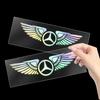 GZB4   Car Logo Angel Wings Decoration 3D Reflective Waterproof Sticker for Mercedes Benz W212 W204 W211W168 W213 W205 W210 W108 W124