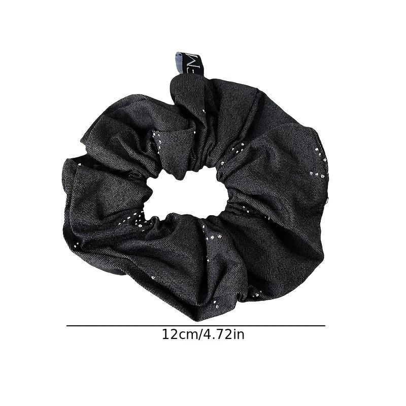 Vintage Denim Scrunchies Große Größe Elastisches Haarband Gummibänder Damen Haarschmuck Kopfbedeckung