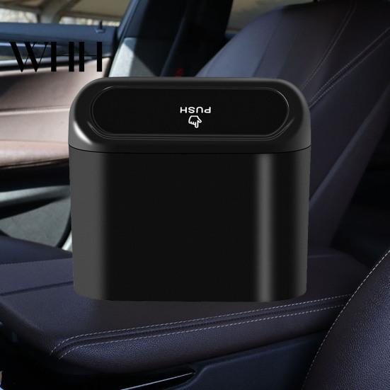 Easy To Install Car Litter Box Trash Can with Press-to-Open Lid High-Strength Hook Installation Small Seatback Pocket Hanging Odor-free Accessories