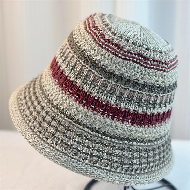 

Темпераментная модная шляпа рыбака для женщин на весну и лето, показывающая лицо, маленькая универсальная вязаная шапка-тазик для отдыха ONE SIZE