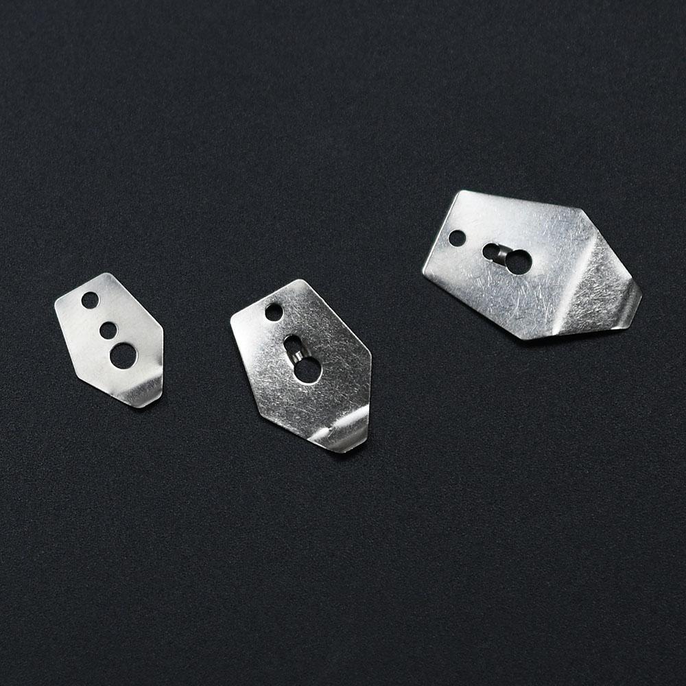 MNFT 50Pcs 3 Sizes Stainless Steel Fly Tying Metal Plates, Premium Lure Wrapping Spacers for Streamer Flies & Spinnerbaits