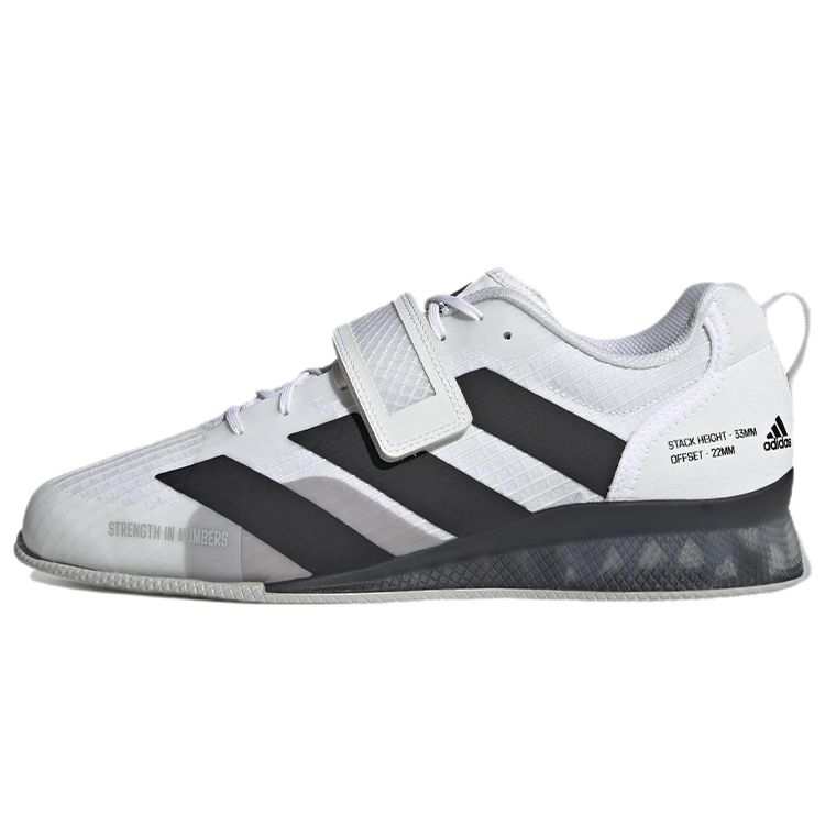 Кроссовки унисекс adidas Adipower Weightlifting 3 White Black Grey Cloud-White Core-Black Grey-Two GY8926 42⅔
