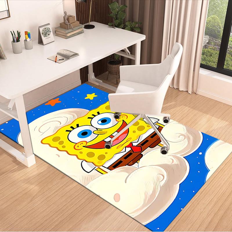 Spongebob Clouds Carpet For Playroom Bedroom Living Room Sofa Home Decorkids Game Area Rug Nonslip Floor Mat