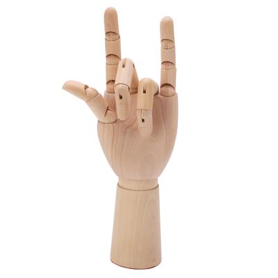 Wooden Hand Model Movable Flexible Durable Wood Wide Application Wooden Mannequin Hand for Decor