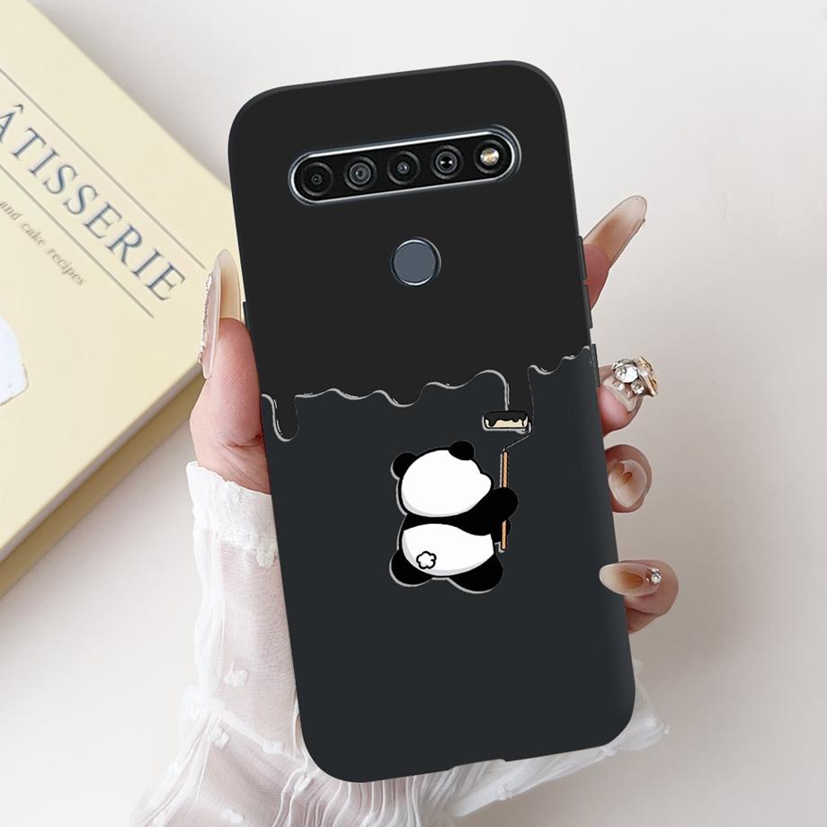 For LG K41s K51s K52 Q52 K61 Q61 K62 K22 2020 Phone Case Back Cover Soft Matte Silicone Slim Fundas Lovely Panda Rabbit Flower