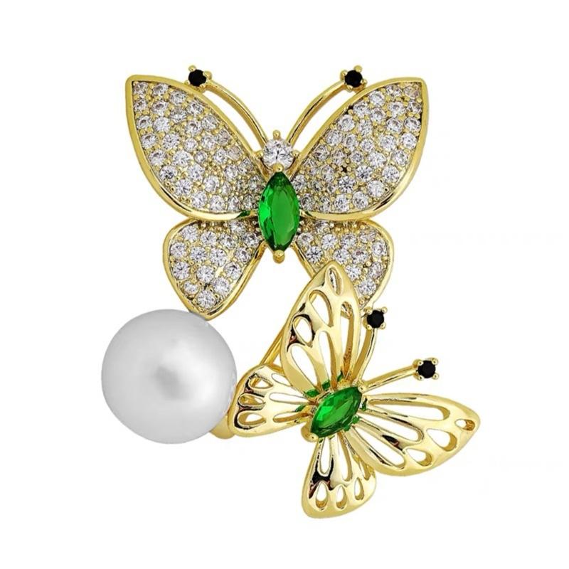 

Delicate Rhinestone Bird Brooch Pin for Women Girls Zircon Bees Butterfly Animal Badges Lady Clothing Jewelry Banquet