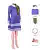 Scooby-Doo Velma Dress Daphne Halloween Costume for Women Kids Cosplay Outfits
