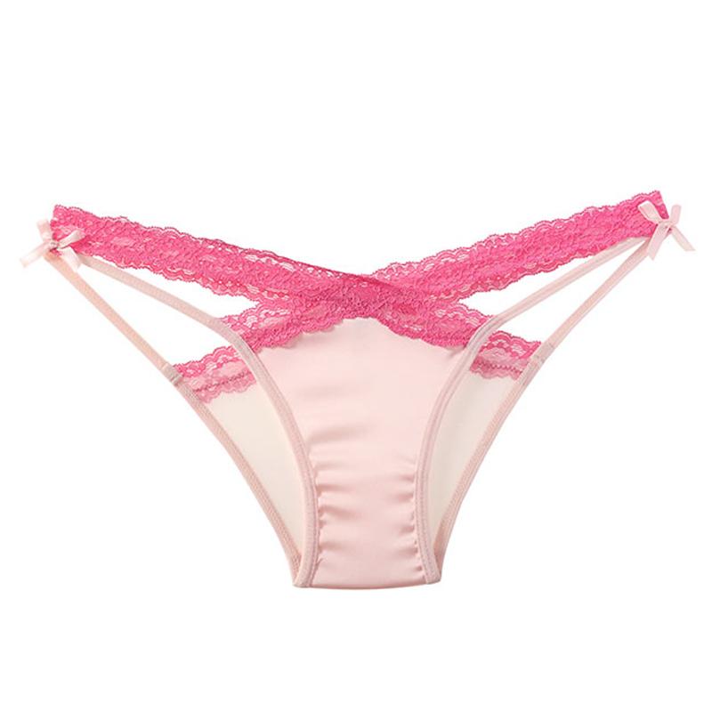 Dámské Sexy spodní prádlo G String Krajkové Kalhotky Dámské Nízký pas Cross Bandage Transparentní Pokušení Spodní prádlo Pohodlí Intimní