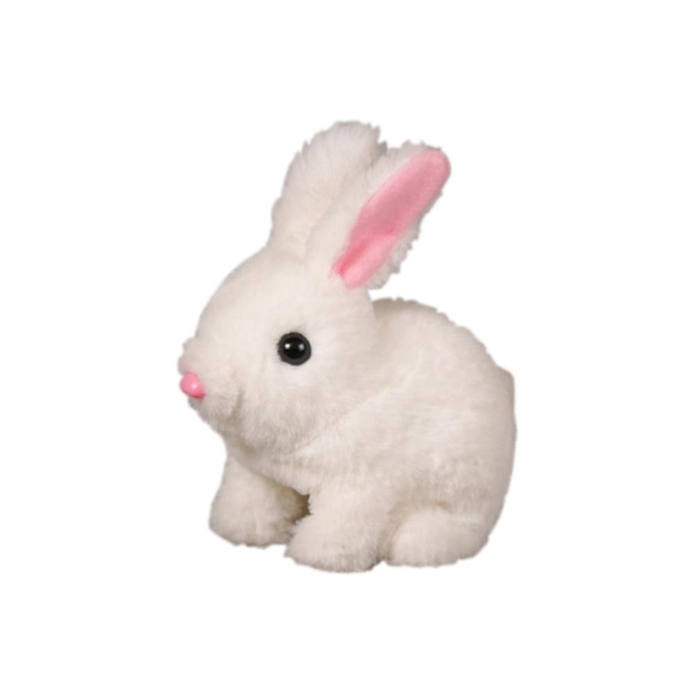 Long-haired Bunny Electric Plush Toy Soft Plush Simulation Shape Small Animal Doll Battery Interactive Children's Favorite Gift
