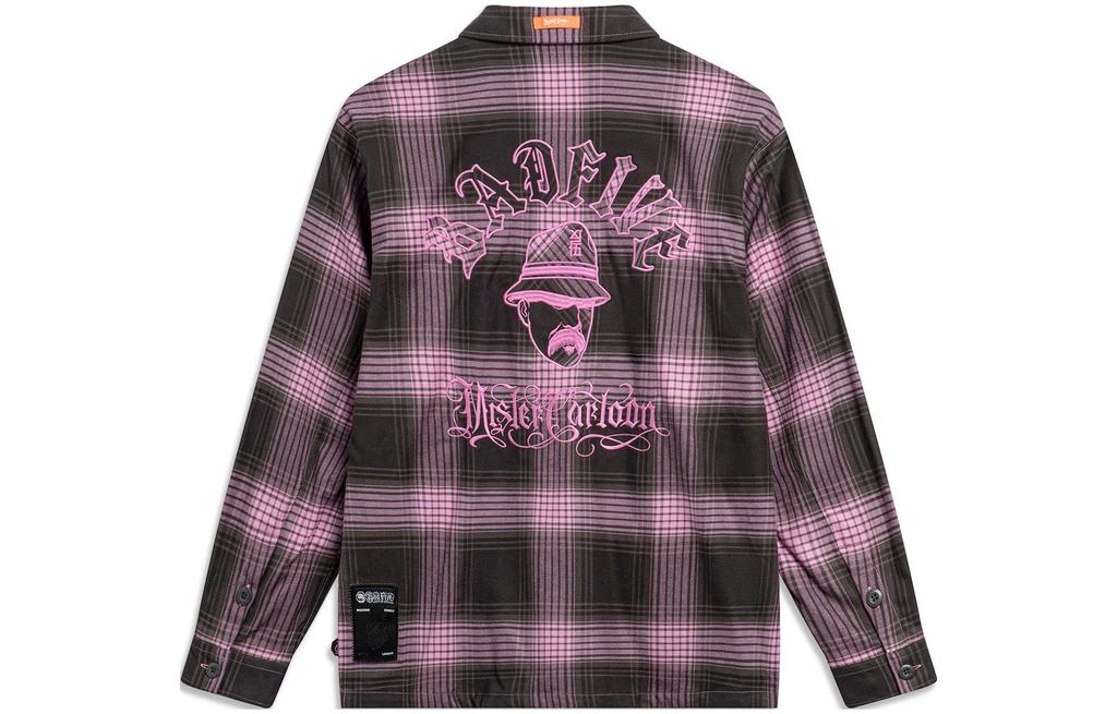 Men's Shirt Li-Ning Li Ning Badfive Shirt Men's Obsidian Gray Dream Pink Street Gray