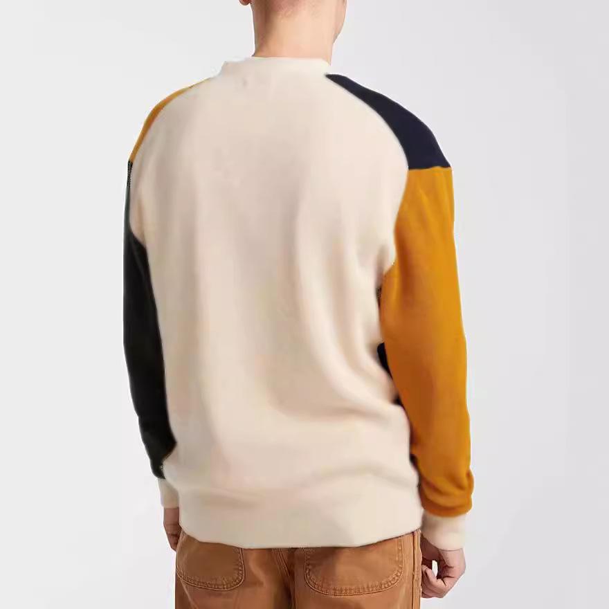 Cardigan masculino com blocos de cores, suéteres de malha com frente aberta, ajuste solto, manga comprida, cardigans com bolsos, suéter casual com decote em V e botões, roupa externa para homens
