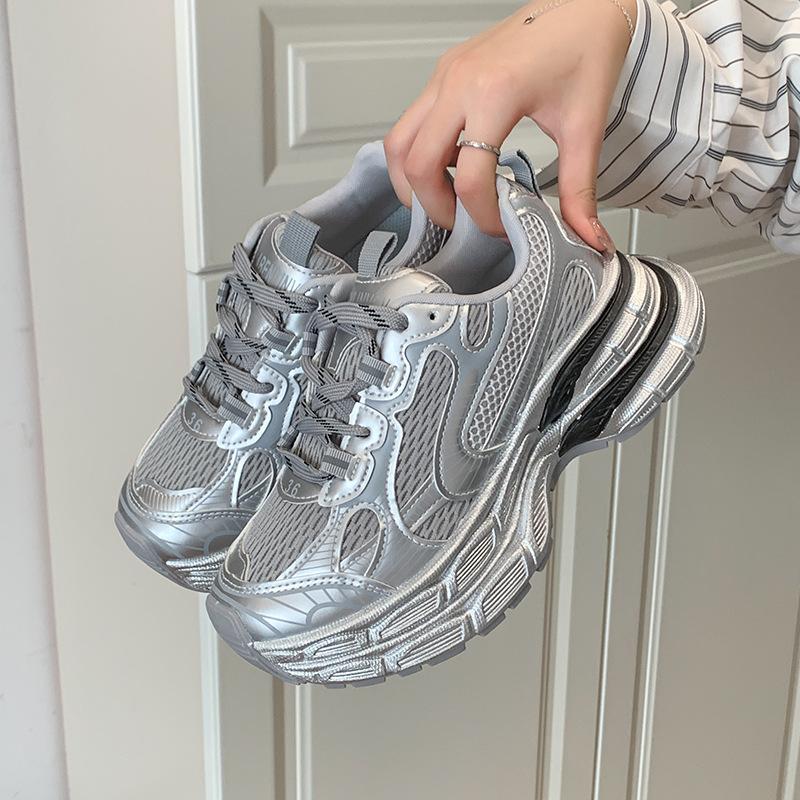 ins Korean version of the new dad shoes for women 2025 autumn student sports running shoes casual platform heightening shoes BL01
