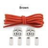 1Pair Lock Shoe laces Without ties Metal Buckle Laces Round Elastic Laces Sneakers Kids Adult No Tie Shoelaces Shoes Accessories