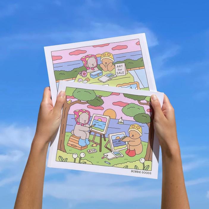 Grensoverschrijdende Spotgoederen: Bobby Beer Kleur- en Creatief Schildersboek voor Kinderen & Volwassenen