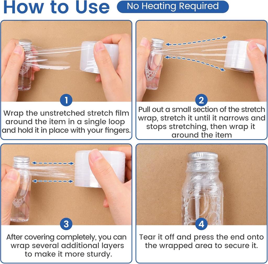 Flexible Food Grade Narrow Seal Wrap Leak Proof Packing Strips for Takeout Meals Freshness Protection Stretchable Sealing Film