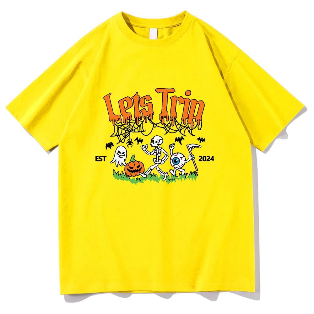 

Sturniolo Lets Trip Halloween T Shirt Men/women Clothing Harajuku Summer Tops Vintage Unisex Cotton Graphic T Shirts XXXXL