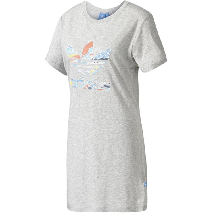 Adidas Originals Short Sleeved Dress Women s Gray BJ8365 34/S